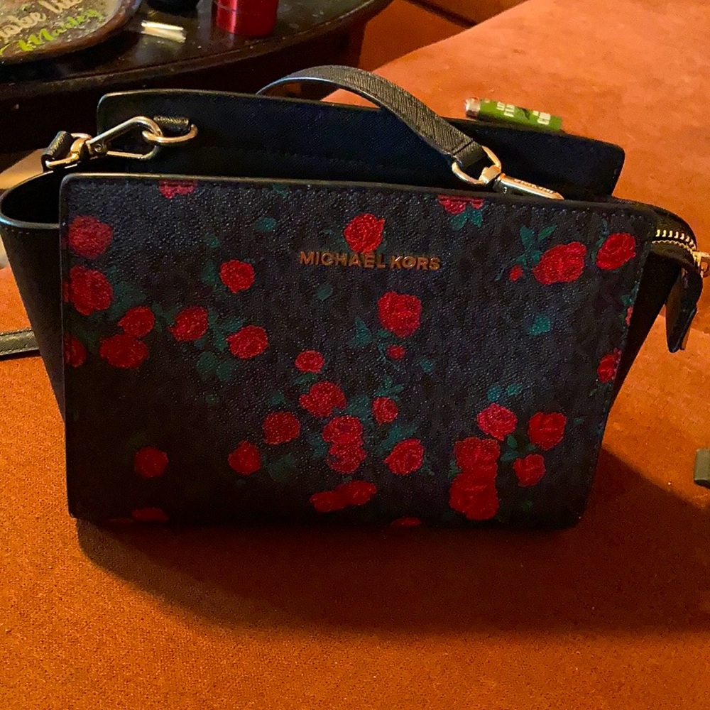 Michael Kors red rose purse